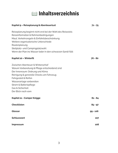 Der CampER-Kompass Inhaltsverzeichnis