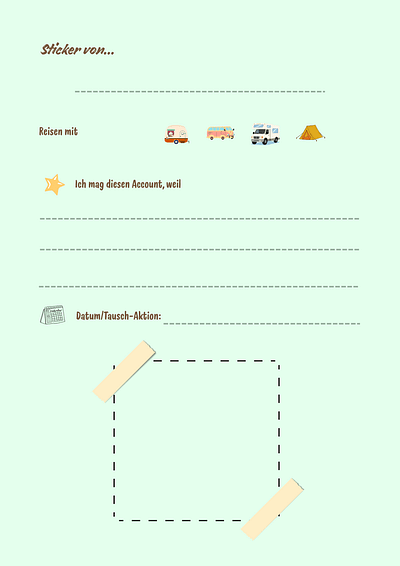 4 Camper-Sticker-Sammelheft